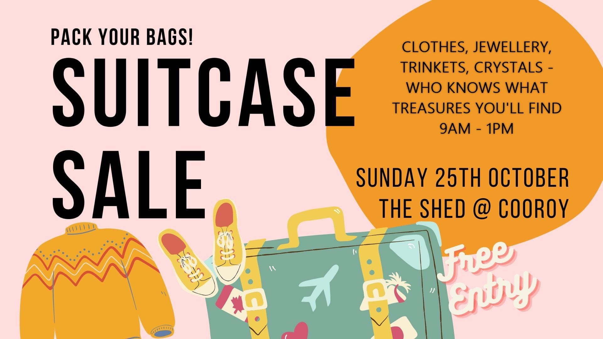 Suitcase sale at The Shed at Cooroy